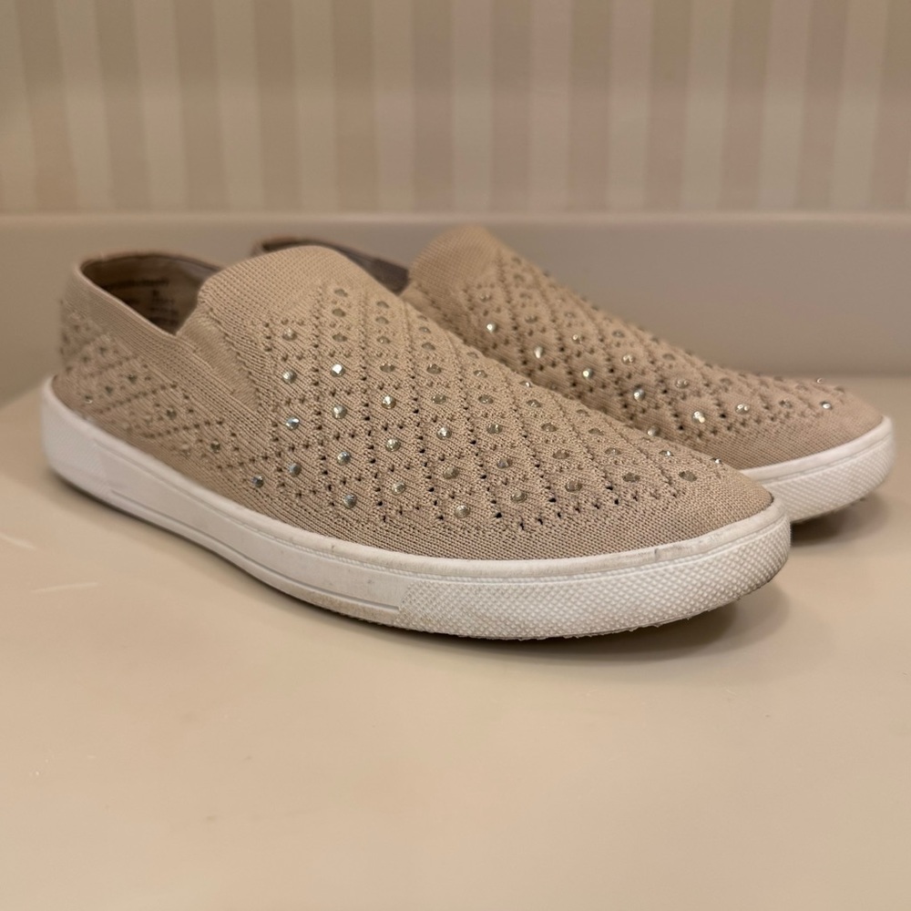 White Mountain Ladies Bling Sneakers In Taupe Tan - Picture 3 of 16